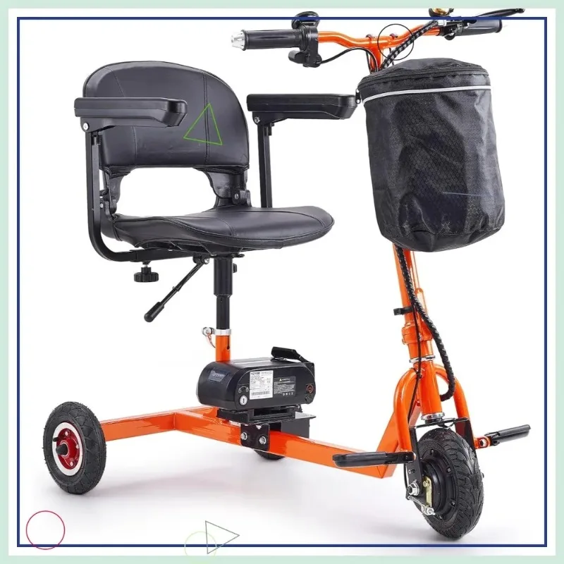 2025 Upgraded Lightweight Foldable Mobility Scooter for Adults & Seniors, 50lb, 12 Mile Range, Supports 330lbs