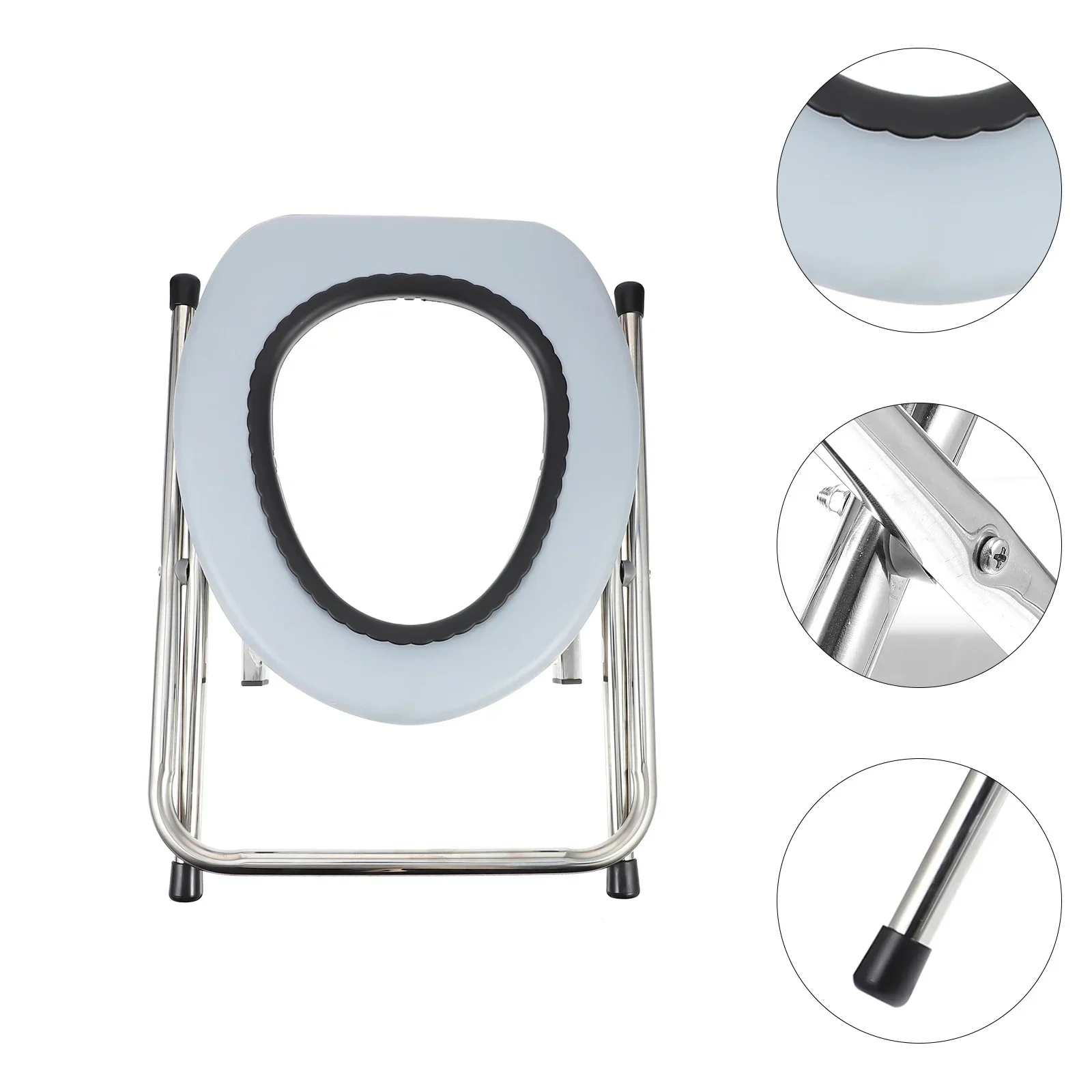 Home Furniture Foldable Bathroom Toilet Chair Portable Toilet Stool Stainless Steel Potty Chair