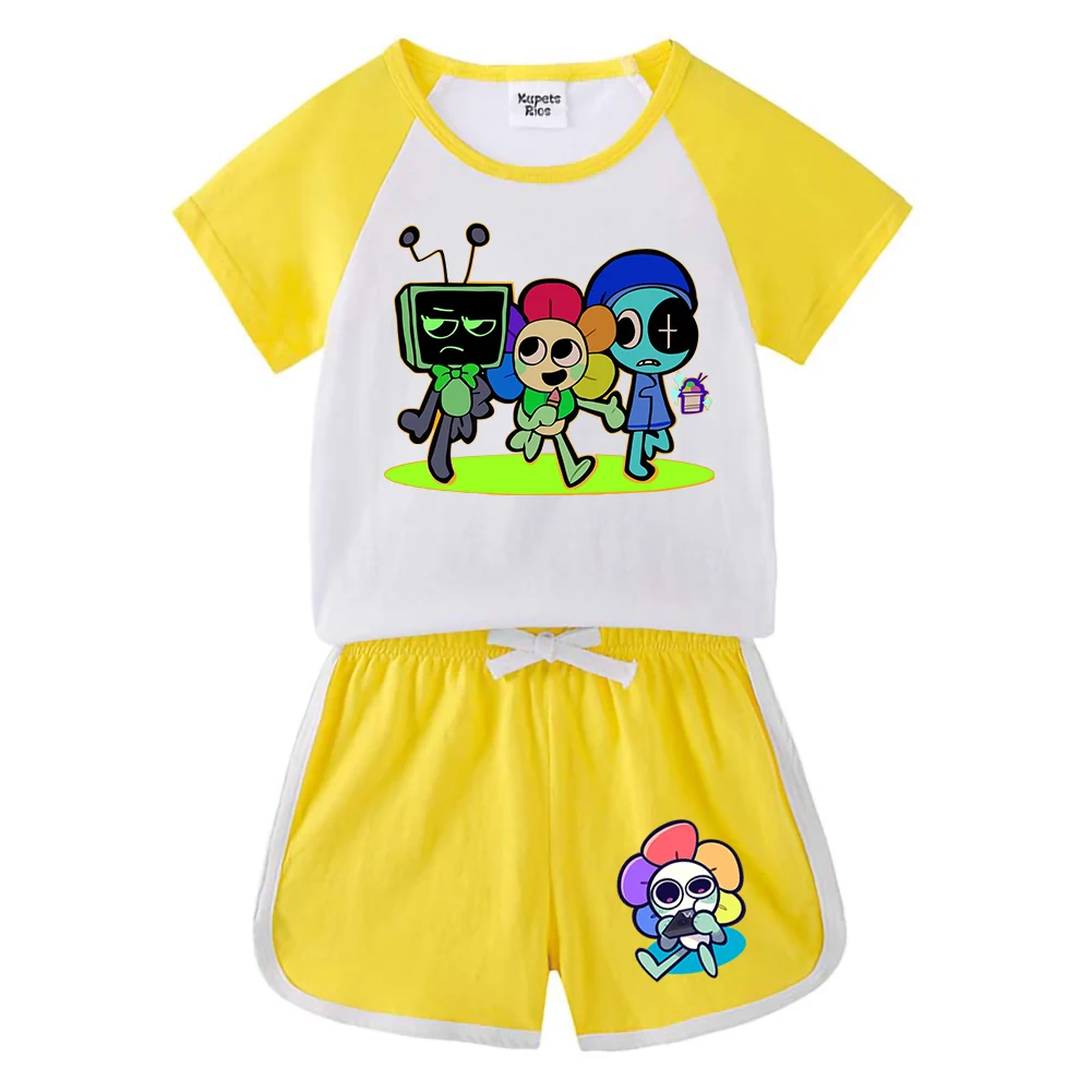 wish asha Dandy's World Shirt Kids Dandys World Clothes Baby Boys Short Sleeve Sportsuit Toddler Girls Outfits Children's Sets