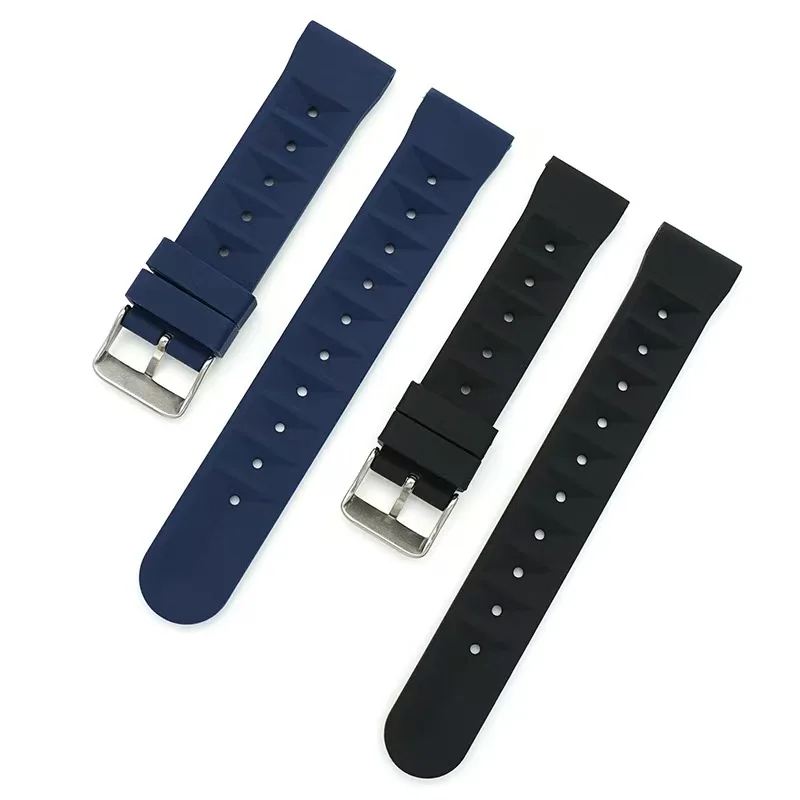 Watchdives قسط لينة المطاط الهراء حزام الساعات 20 مللي متر 22 مللي متر الإفراج السريع استبدال حزام سيليكون المطاط دائم للجنسين العصابات #2