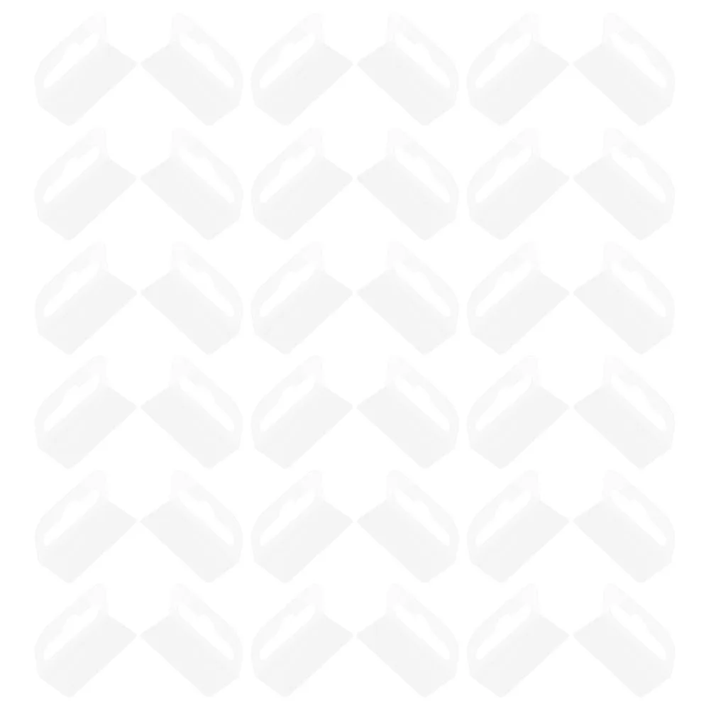 

200Pcs Clear Slot Hole Hanging Tabs Self Adhesive Transparent Plastic Display Hooks for Retail Home Office Retail Display