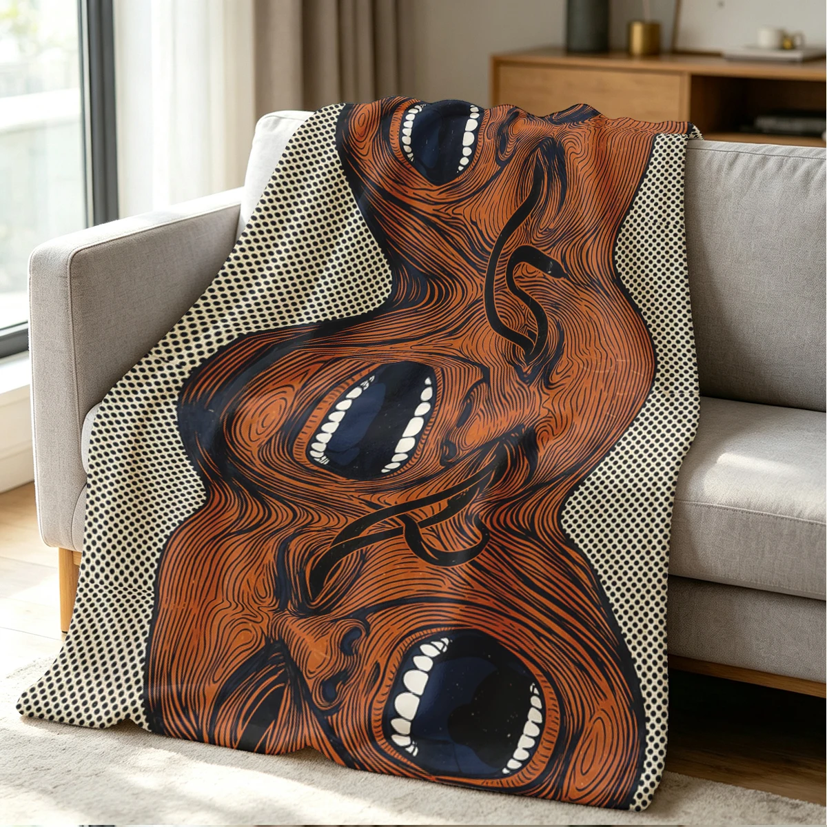 Twisted Soul Blanket Soft Cozy Throw for Sofa Bed Festive Holiday Decor Gift for Kids and Adults,Lightweight and Warm