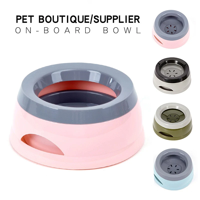 Can be Used on the Car Pet Dog Bowls Floating Not Wetting Mouth Cat Bowl No Spill Drinking Water  Plastic Portable Dog Bowl