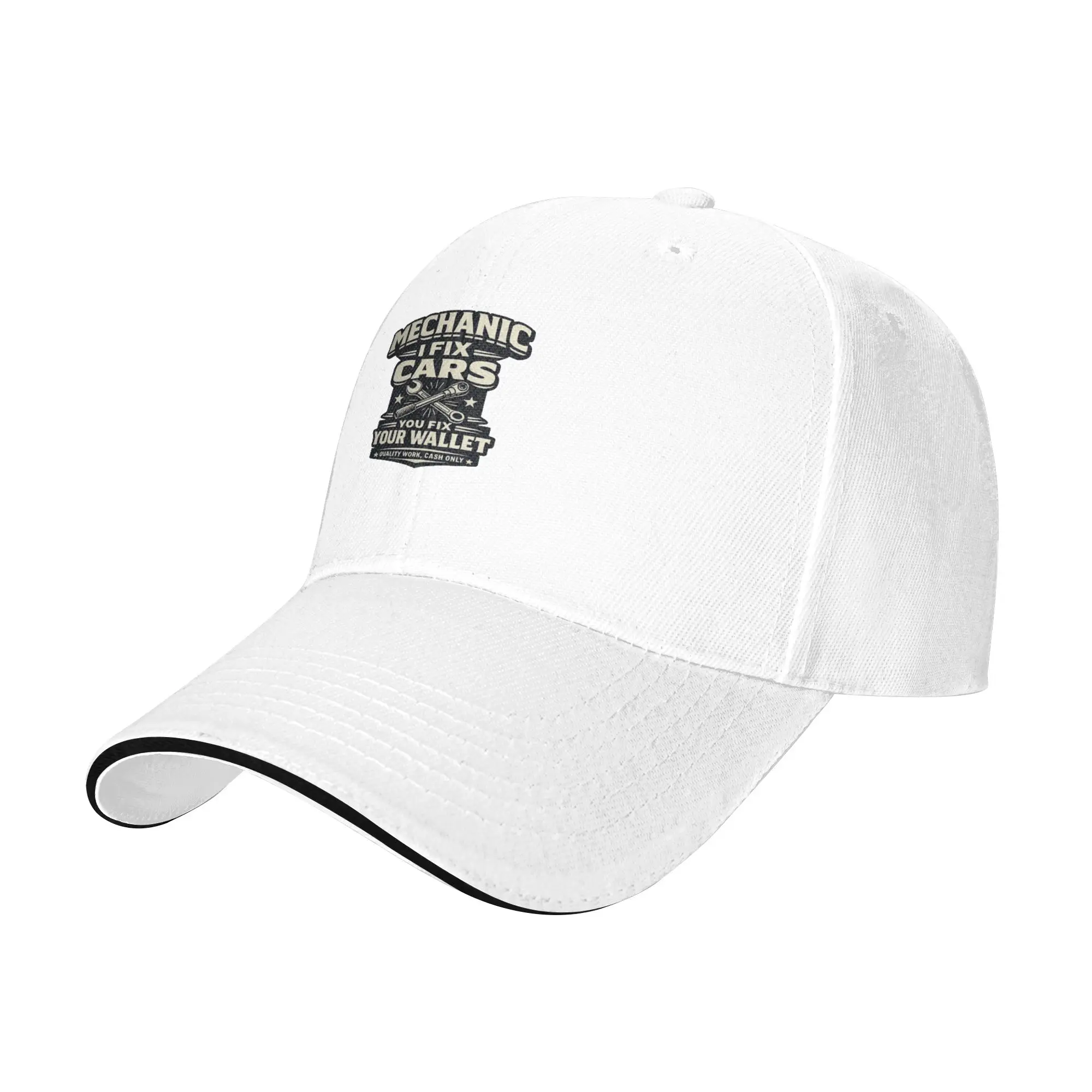 Mechanic I Fix Cars You Fix Your Wallet   Vintage Auto Repair T-Shirt Gift For Children Men Women A Baseball Cap Hat