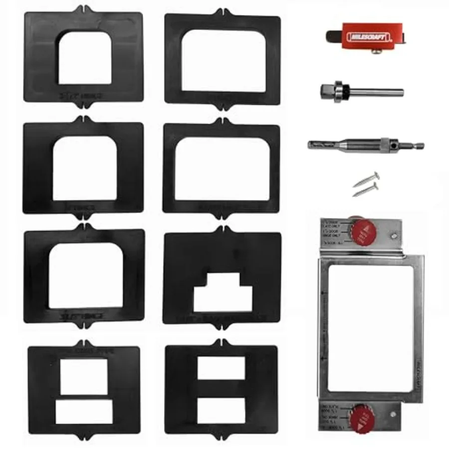 

1220 Hinge Mate350 Complete Hinge Installation Kit-Cut Hinge Mortises on Doors, Jambs, Latches and Strike Plates -Includes All