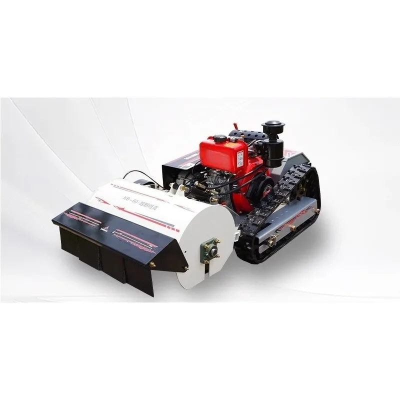 Remote Control Mower, Crawler All-Terrain Weeder for Orchard Lawn Care with Off-Road Capability