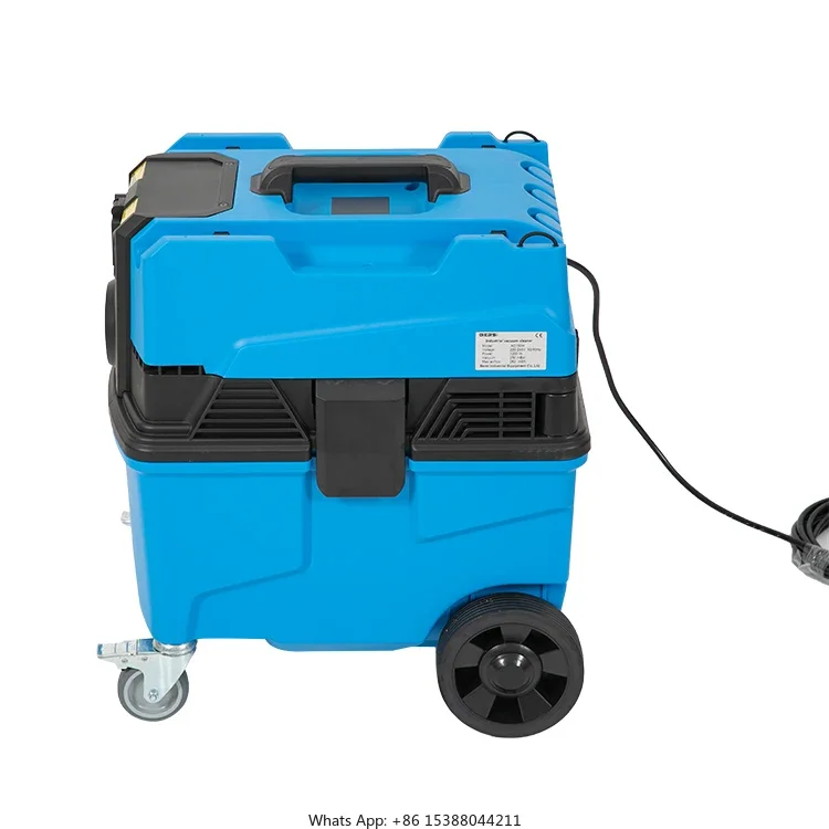 Suzhou 38L Portable Full Automatic Cleaning Wet Dry Industrial Commercial HEPA Wall Vacuum Cleaner With Plastic Canister