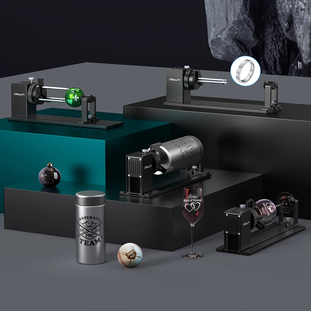 Creality Rotary Kit Pro Upgradation DIY Laser Engraving Machine for Gripping Cylindrical Objects Rotary Engraving