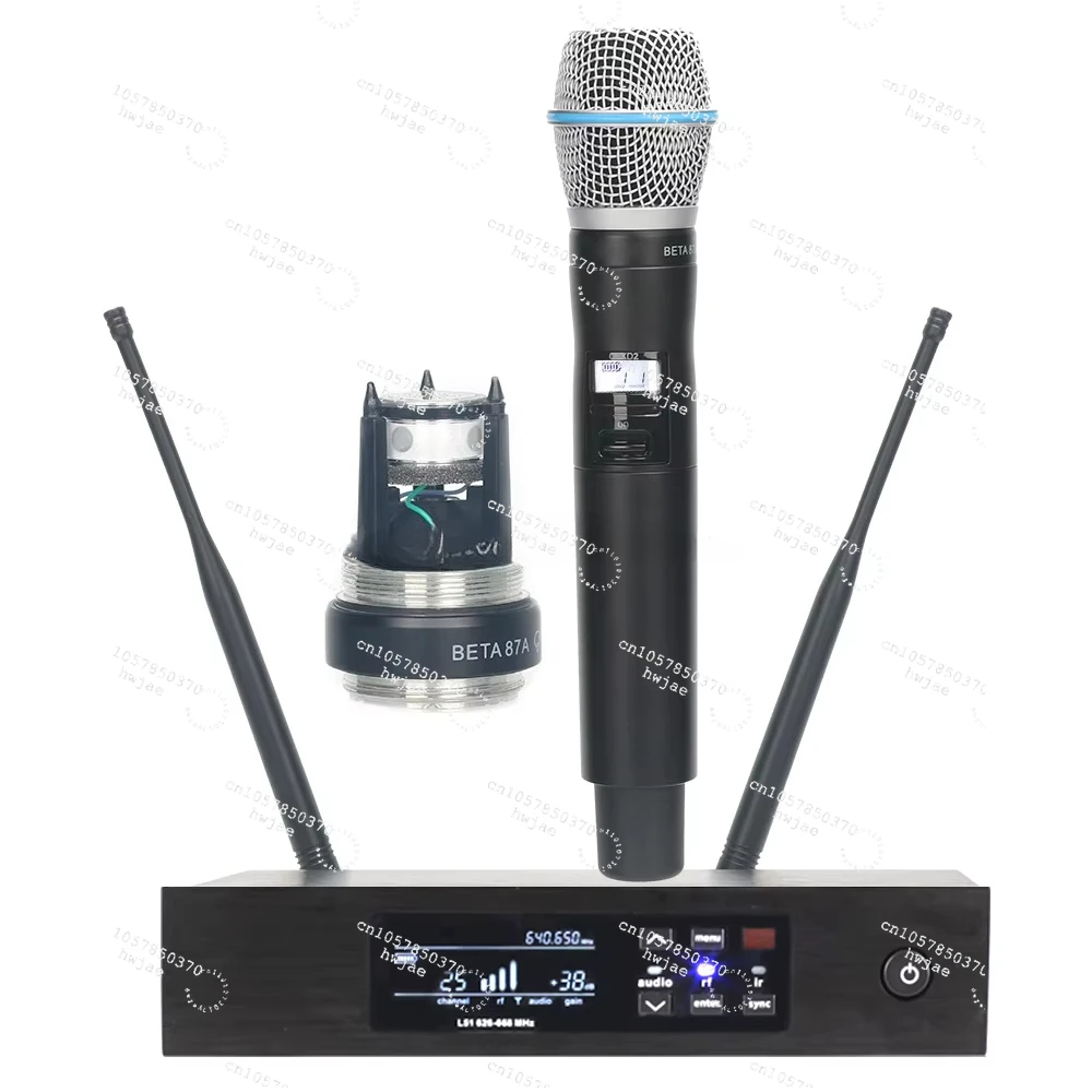 QLXD4 BETA58A BETA87A KSM9 UHF Wireless Handheld Karaoke Microphone Professional Metal Wireless System
