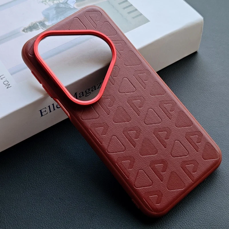 Oryginalne etui na Huawei Pura 80 Pro Ultra z wzorem, dużym otworem na aparat, ochrona, matowa wegańska skóra, miękki TPU.