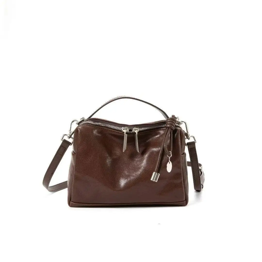 Women's New Genuine Leather Crossbody Bag 2026 Summer New Soft Leather Leisure Single Shoulder Bag Large Capacity Handheld Bag