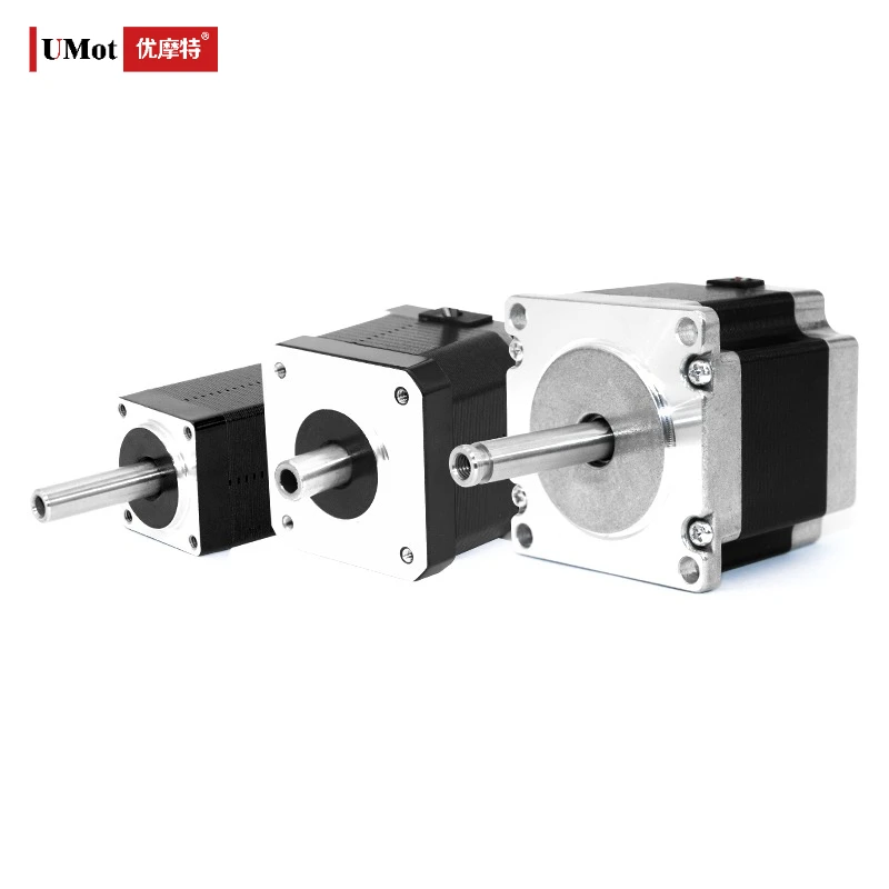 UMOT Micro Holding Torque30-1100mN.m Hole 3/4.2mm Hollow Shaft Rotary Motor NEMA8/11/14/15/17/23 Double Hollow Shaft Step Motor