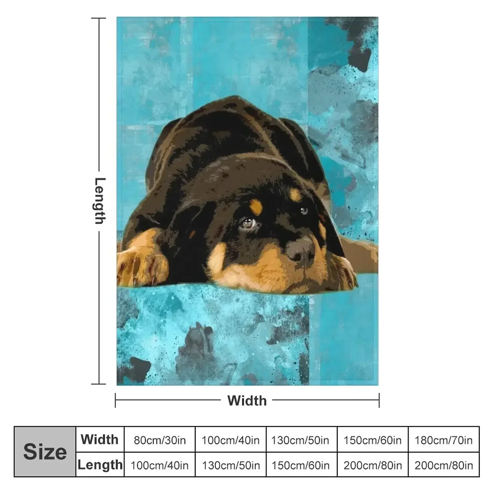 Rottweiler- Metzgerhund Puppy Throw Blanket couch cozy soft plush fuzzy picnic outdoor blanket
