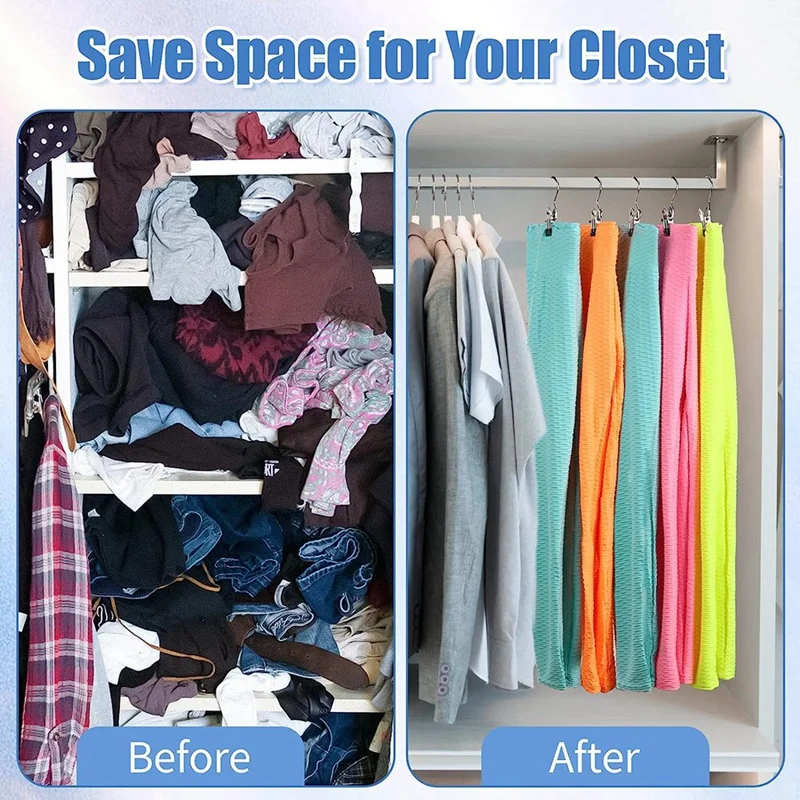 Legging Organizer For Closet,20 Pack Pants Hangers Space Saving,360° Rotating Hangers For Jeans/Yoga Pants/Shorts/Skirts