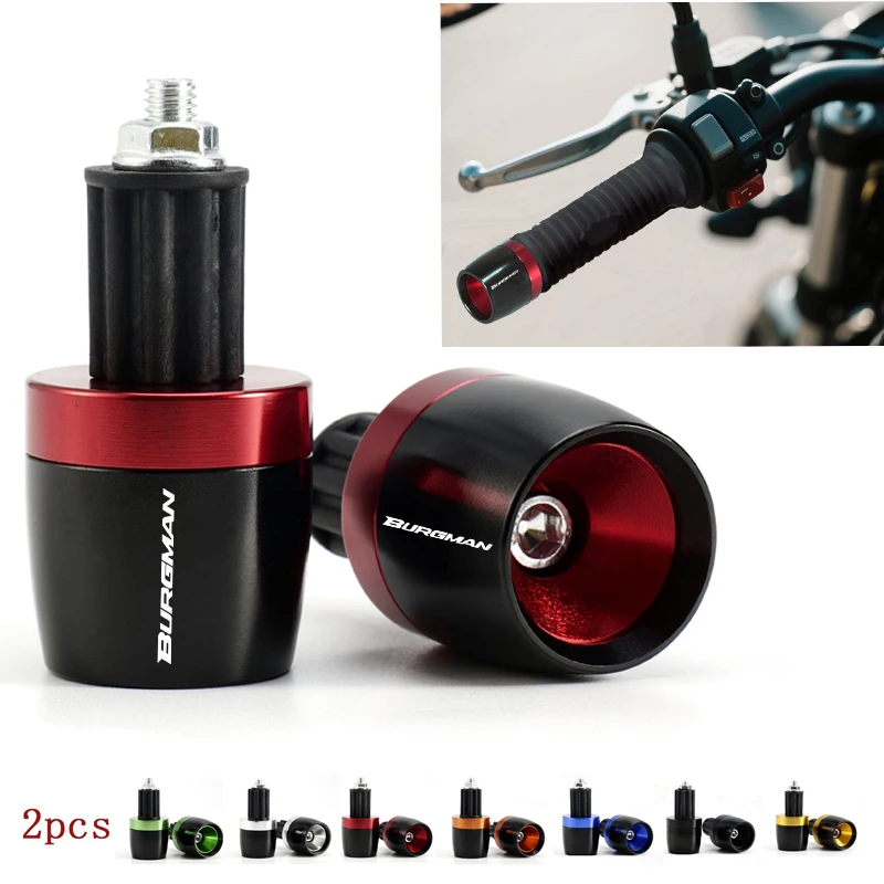 Apertos para guidão de motocicleta, tampa da barra, plugue final para suzuki burgman 650 400 125 200 250 an650 an400 an125 an200