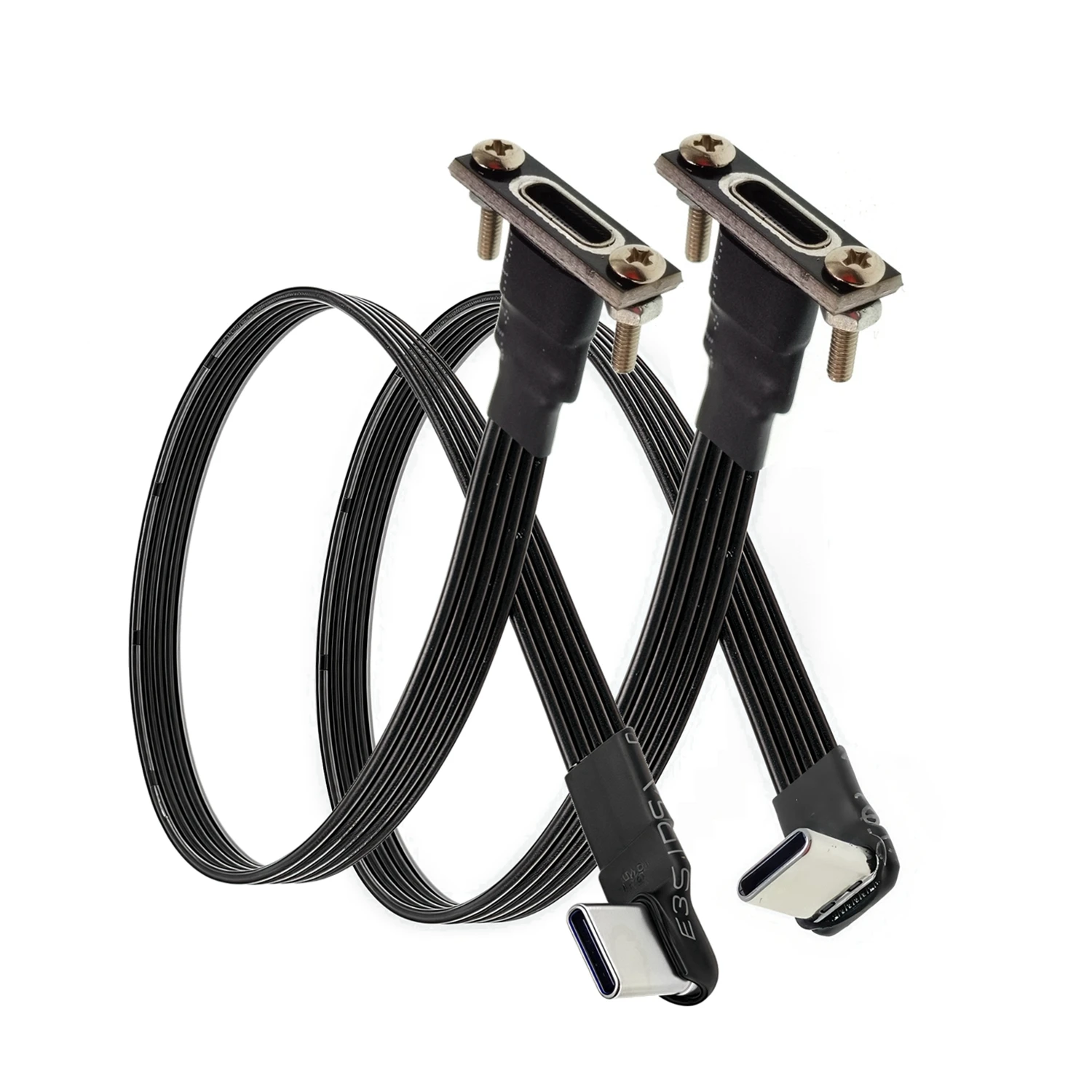 

5CM-2M Flat Elbow USB-C Type C Up/Down 90° Data Load PD Cable Left and Right USB C universal data cable for Android phones