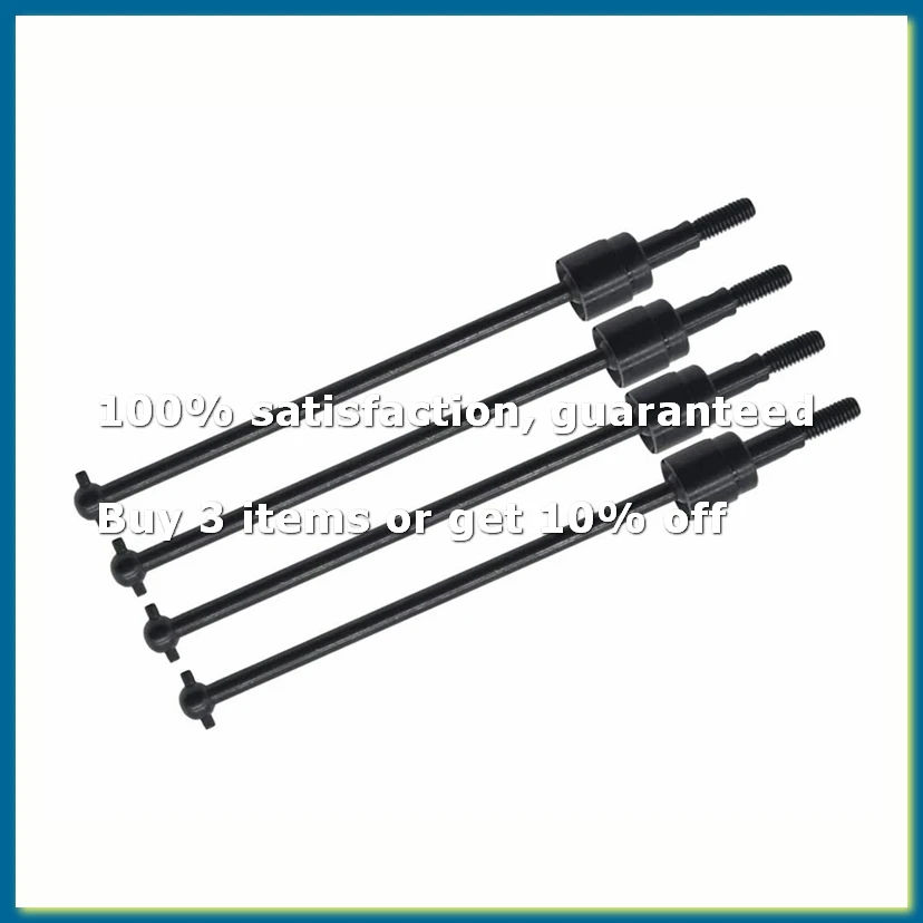 9Pack X(4Pcs Steel Dogbone Drive Shaft & Wheel Axle Replacement 08029 02033 for 94111 94108 94170 1/10 RC Car Parts,Black) view 2