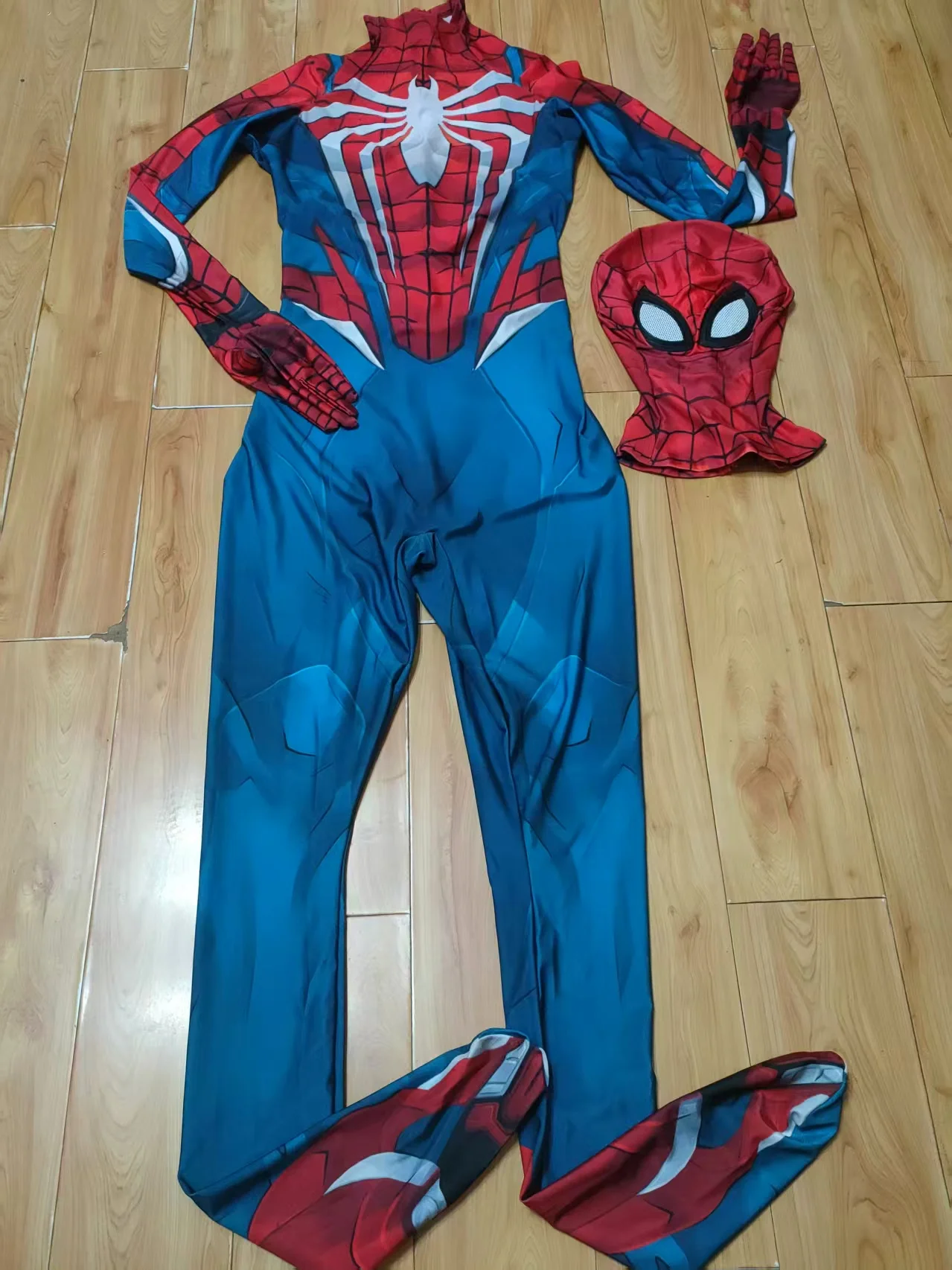 PS5 Rivals Cosplay SM Superhero 3D Printed Spandex Zentai Bodysuit Rivals Outfits Halloween Costume for Adult - view 3