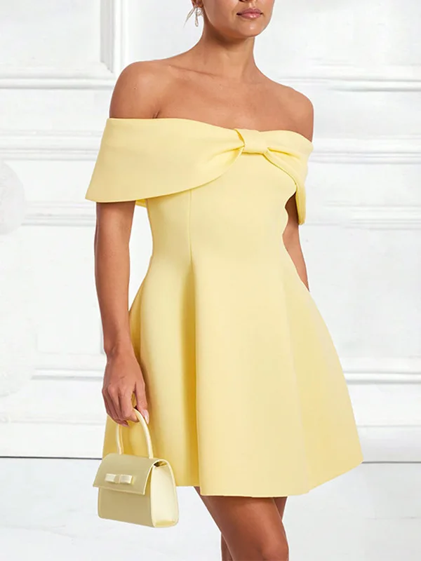 エレガントな女性の夏のサテンドレスプリンセスオフショルダーレースドレススリムフィットAラインガウンシックなヨーロッパのミディイブニングドレス