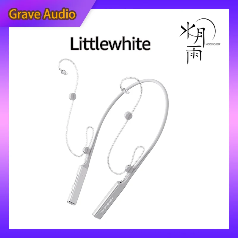 Moondrop Littlewhite Neckband Bluetooth Cable  Earphones Bluetooth 5.2 CS43131 Headphone Support Aptx LHDC QCC5144  2pin 0.78 mm