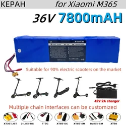 10S3P 36V 7800mAh 36V lithium battery pack 18650 lithium battery suitable for Xiaomi M365 electric scooter battery+42V charger