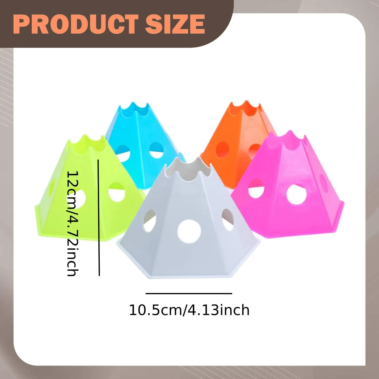 

5 Pieces Soccer Cones with Hole Versatile Flexible Soccer Training Cones for Field Cone Markers Kids Games Outdoor Indoor