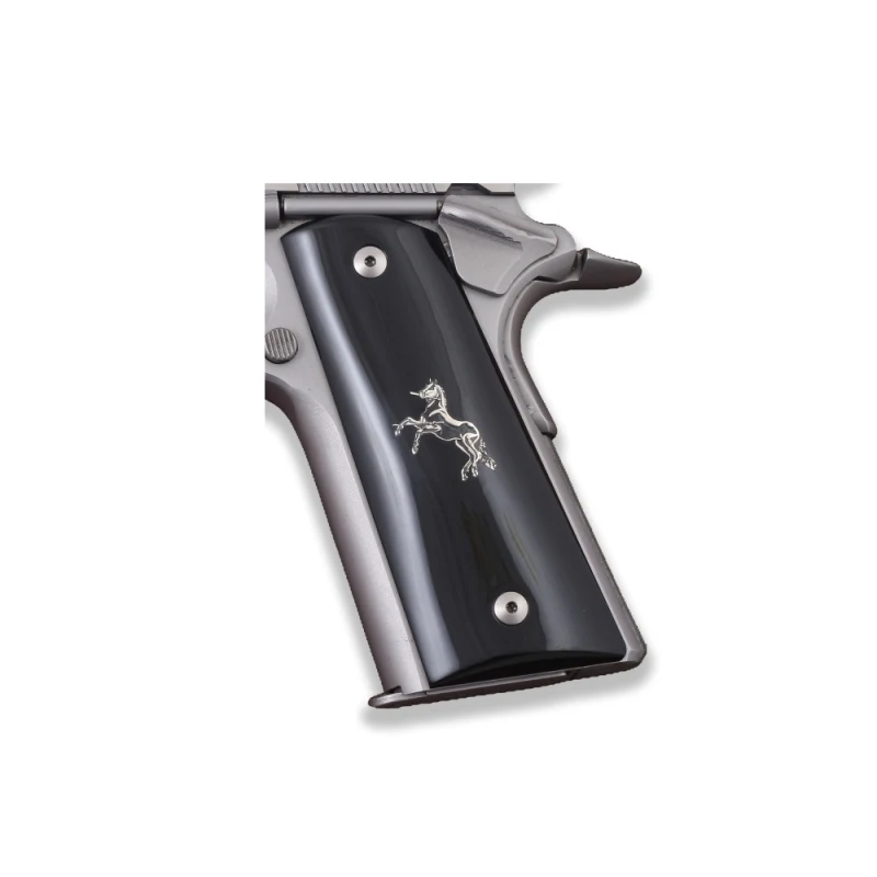 KSD Brand Colt 1911 FIT Model Compatible Black Acrylic Grips