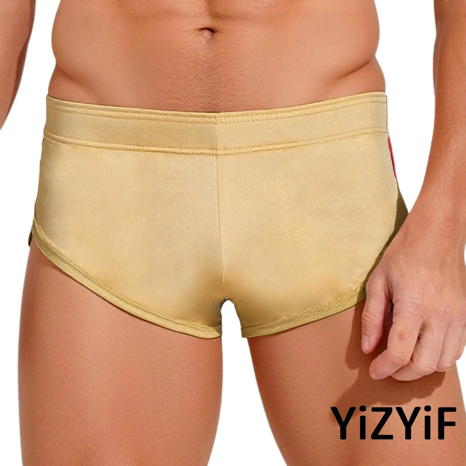 

Mens Comfort Fit Trunks with Quick Dry Fabric And Elastic Waistband Satin Shorts Athletic Underwear for Sports and Casual Wear