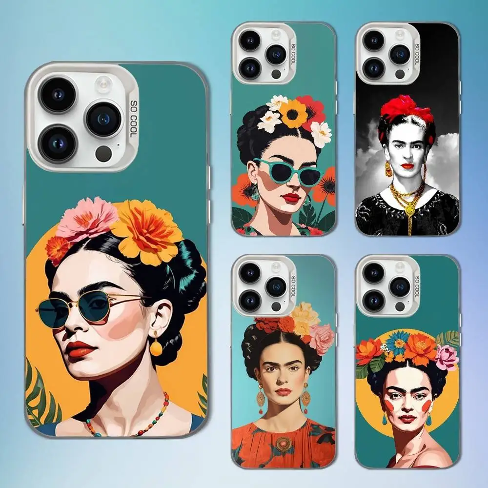 

Art F-Frida K-Kahlo Phone Case For iPhone 16,15,14,13,12,11,Mini,Pro,SE,MAX White Matte Shockproof Cover