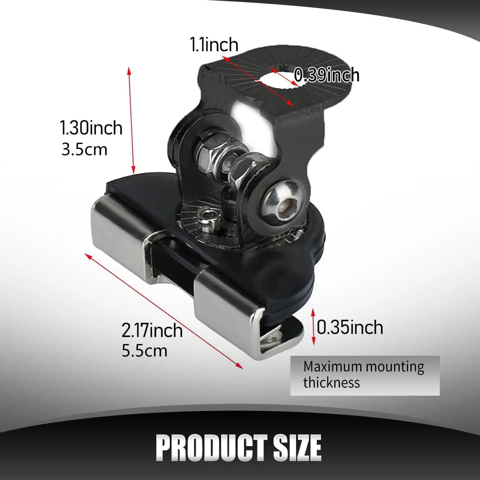 2 Buah Braket Pemasangan Bar Lampu Kap Mobil untuk Atv Utvs Suku Cadang Instalasi Sederhana Kokoh Aksesori Universal Struktur Logam