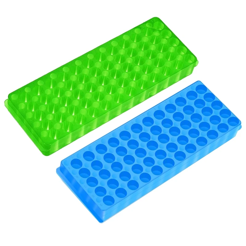 

4Pc Plastic Double-Sided Centrifuge Tube Rack With 60 Holes, 0.5ML1.5ML/2ML EP Tube Shelf Durable Easy To Use