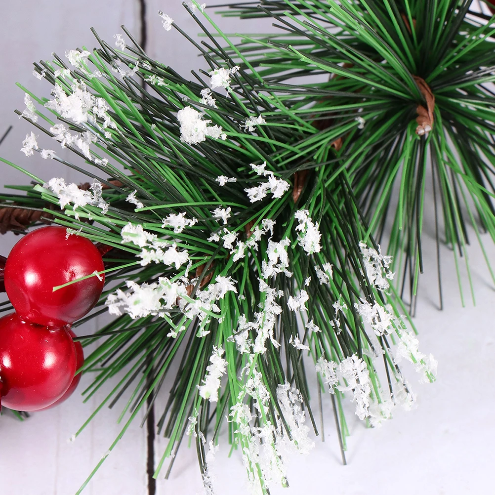

2 Pcs Simulated Christmas Candlestick Wreath Xmas Party Adornment Wreathdecor Decorative Garland