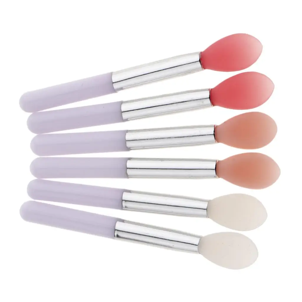 6 pinceles de maquillaje, aplicador de bálsamo labial, kit de herramientas, cosmético de belleza