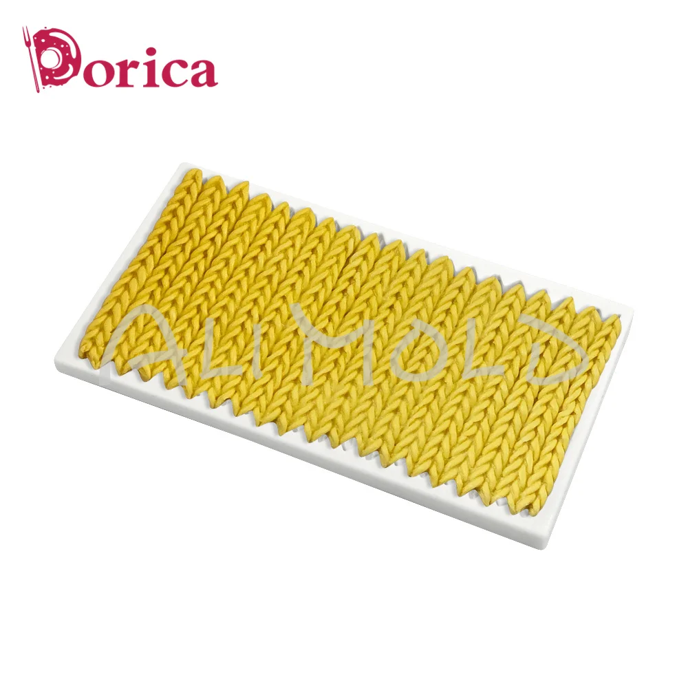 Knitted Sweater Pattern Fondant Silicone Mold Chocolate Mould DIY Clay Model Cake Decorating Tools Kitchen Baking Accessories