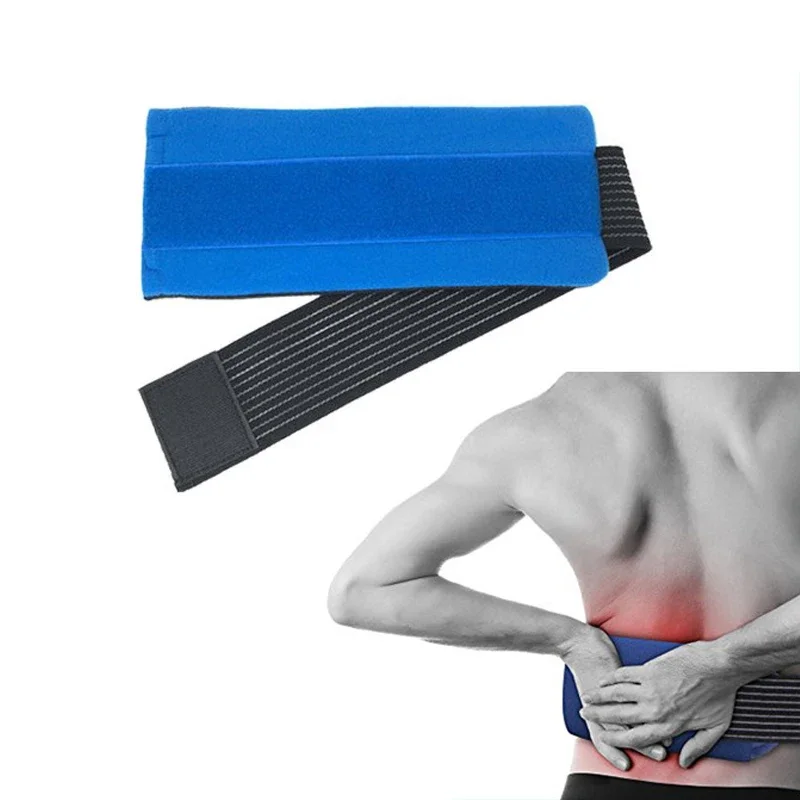 Ice Pack with Elastic Strap Reusable Cold Hot Therapy Packs for Sport Injury First Aid Knee Back Wrist Shoulder Arm Pain Relief