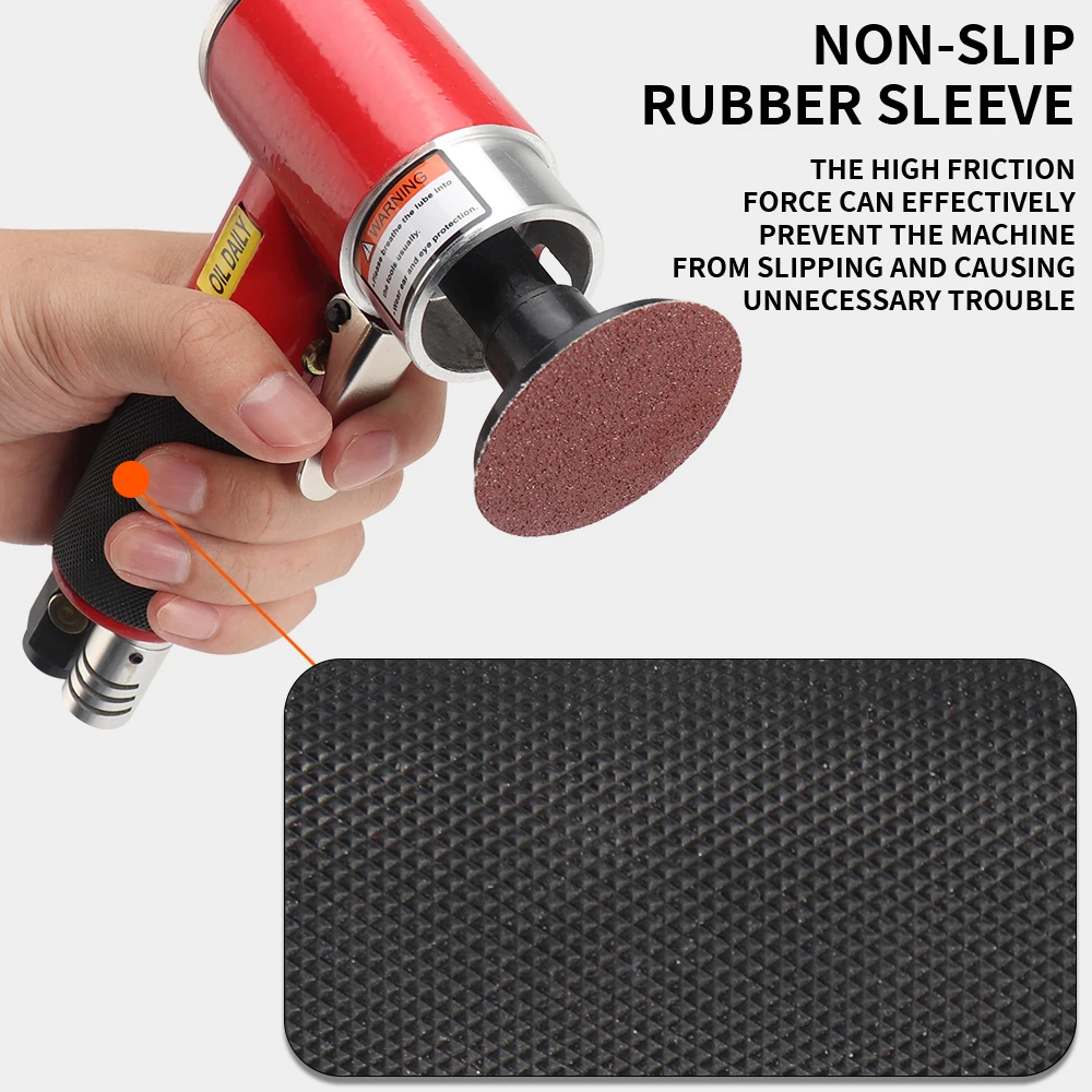 2Inch Mini Air Sander Orbit Pneumatic 50mm Grinding Machine Set For Polishing High Speed Air Powered Polisher Air Tool 36pcs