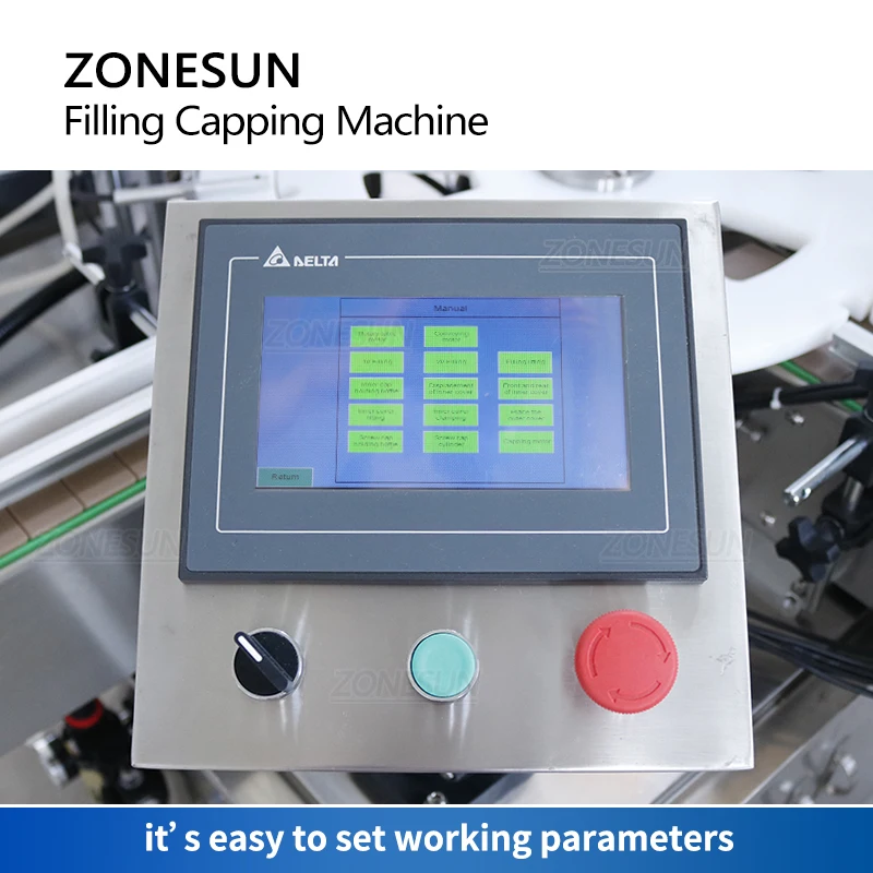 ZONESUN Automatic Liquid Filling Capping Machine Magnetic Pump Deodorant Antiperspirant Essential Oil Bottle Filler ZS-AFC11