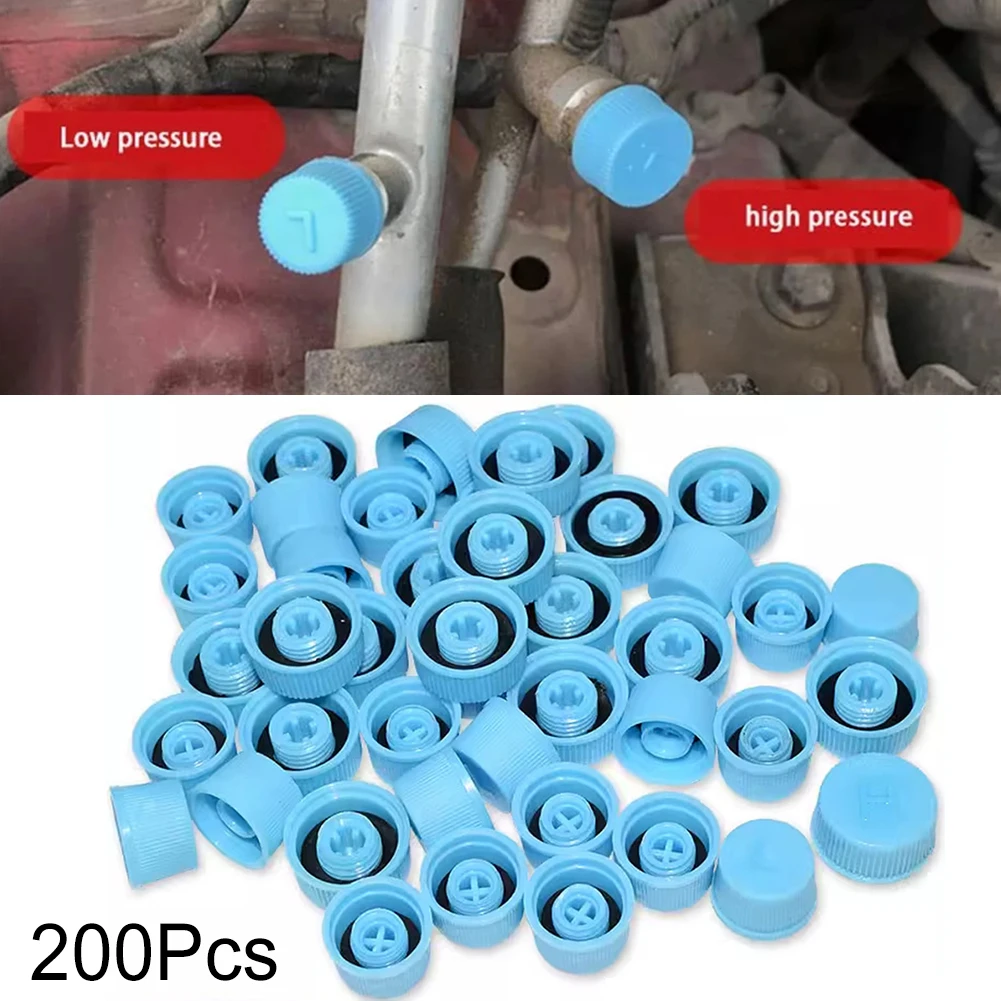 200x Air Conditioning System for service Ports High And Low Pressure Side Valve Core Dust Covers M9 for m10 H High Pressure+L
