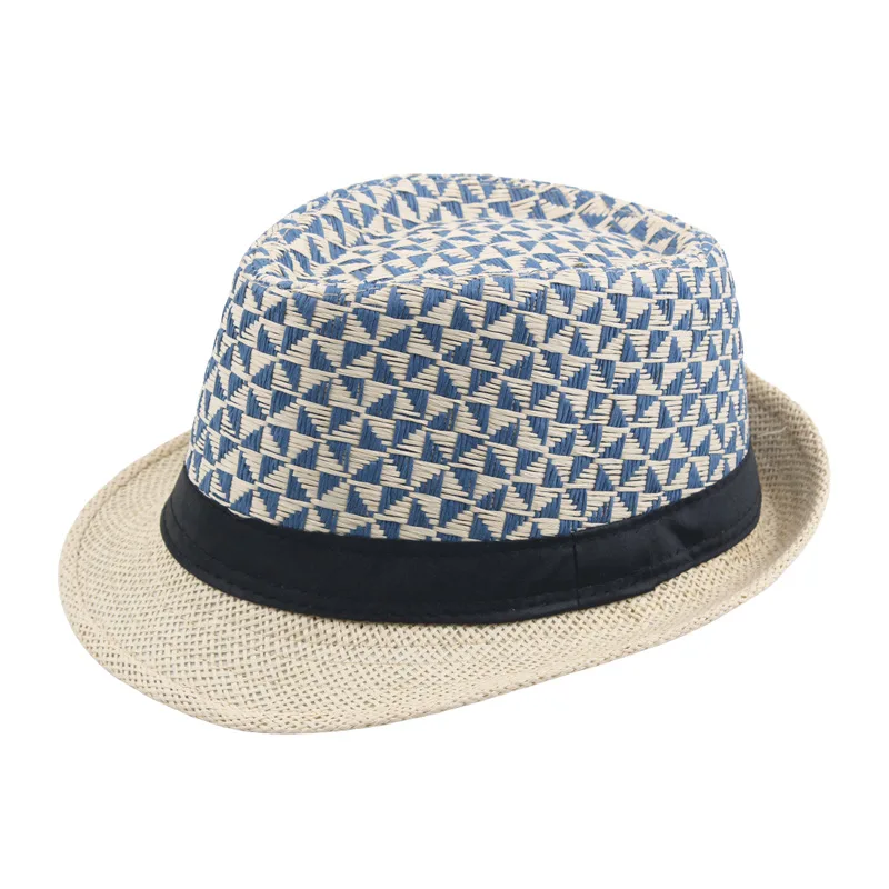 Men\'s Fedoras Summer Straw Hats Straw Paper Woven Top Hats Outdoor Sun hats Selling Curly Jazz Hats Panama Cap