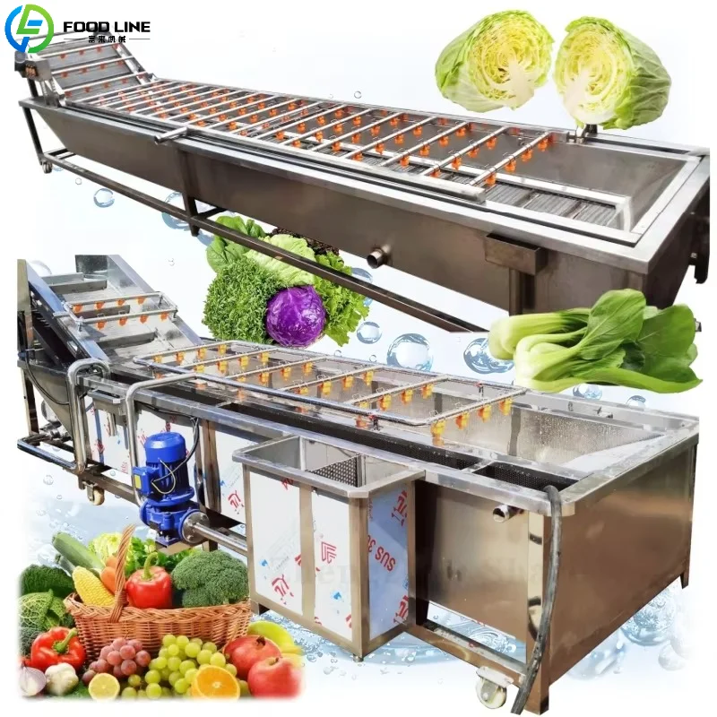 Customized Cabbage Tomato Rapid Bubble Washing Machine Micro Bubble Spray Cleaning System