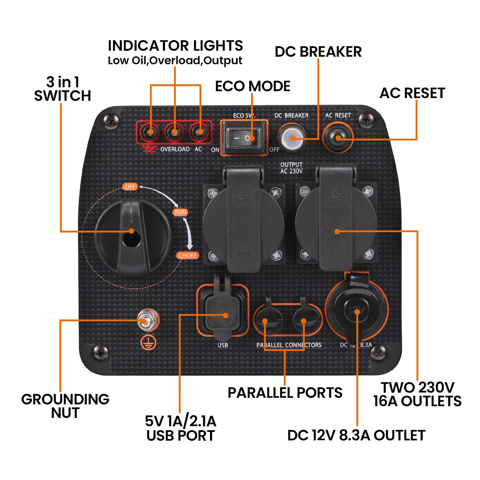 Inverter-Generator Leiser Generator für Wohnmobile für RV 3500W – Detail 2