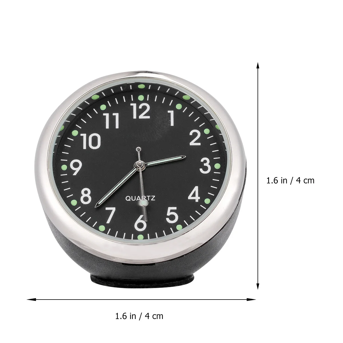 

Car Quartz Black Mini Luminous Dashboard For Vehicle Adhesive Mount No Drill Required Car Clock Dashboard Desktop Quartz Clock