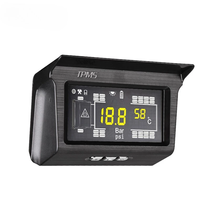 VOLODYMYR 6-26 Wheel Truck Real-time Tire Pressure Monitoring TPMS Bus Solar 14Bar Air Pressure Detector