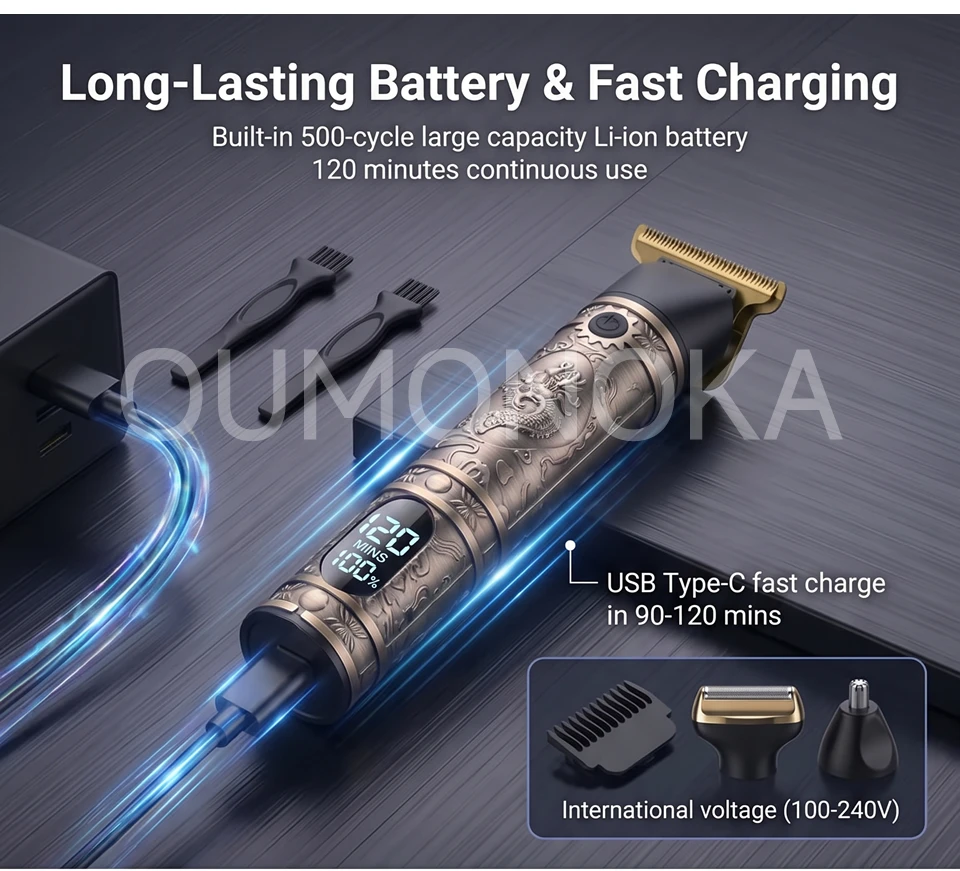 New In Hair Cutting Machine Clipper for Men Barber Shop Trimmer for Men Mower Men's Electric Shaver Haircut Beard Trimmer