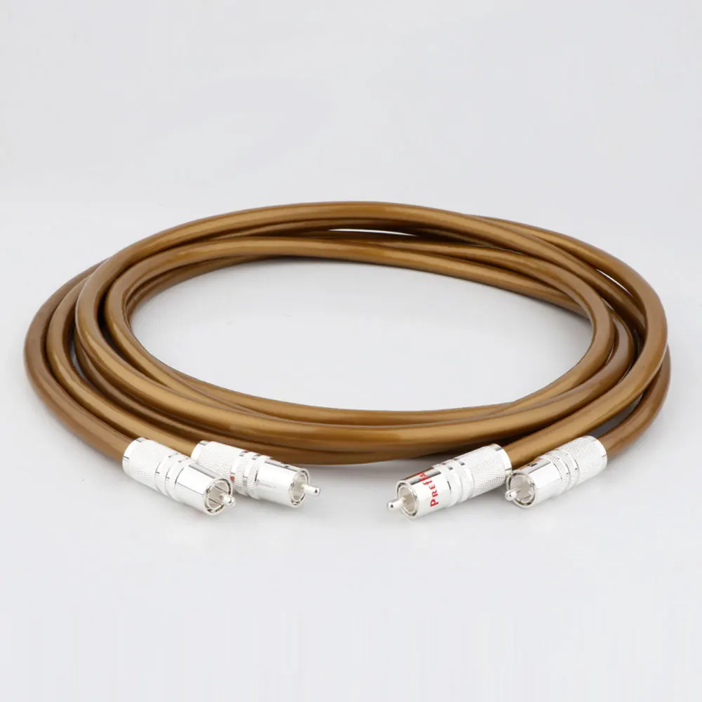

Preffair X421 HiFi RCA Cable for Amplifier DVD High Quality 6N OFC SPDIF 2RCA Male to 2RCA Male Premium Stereo Audio Cable
