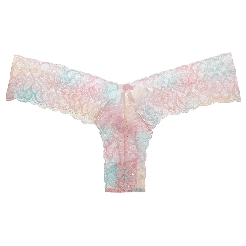 Hot Sexy Lingerie G String Popular Oil Painting Special Flower CHEEKY Colorful Underwear Women Brief Bikini Pantie Female Thong