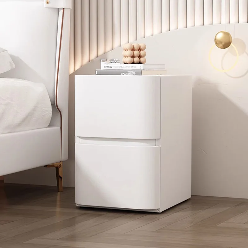 

Wood Storage Nightstand White Minimalistaesthetic Cute Night Table Bedroom European Mesita De Noche Dormitorio Home Furniture