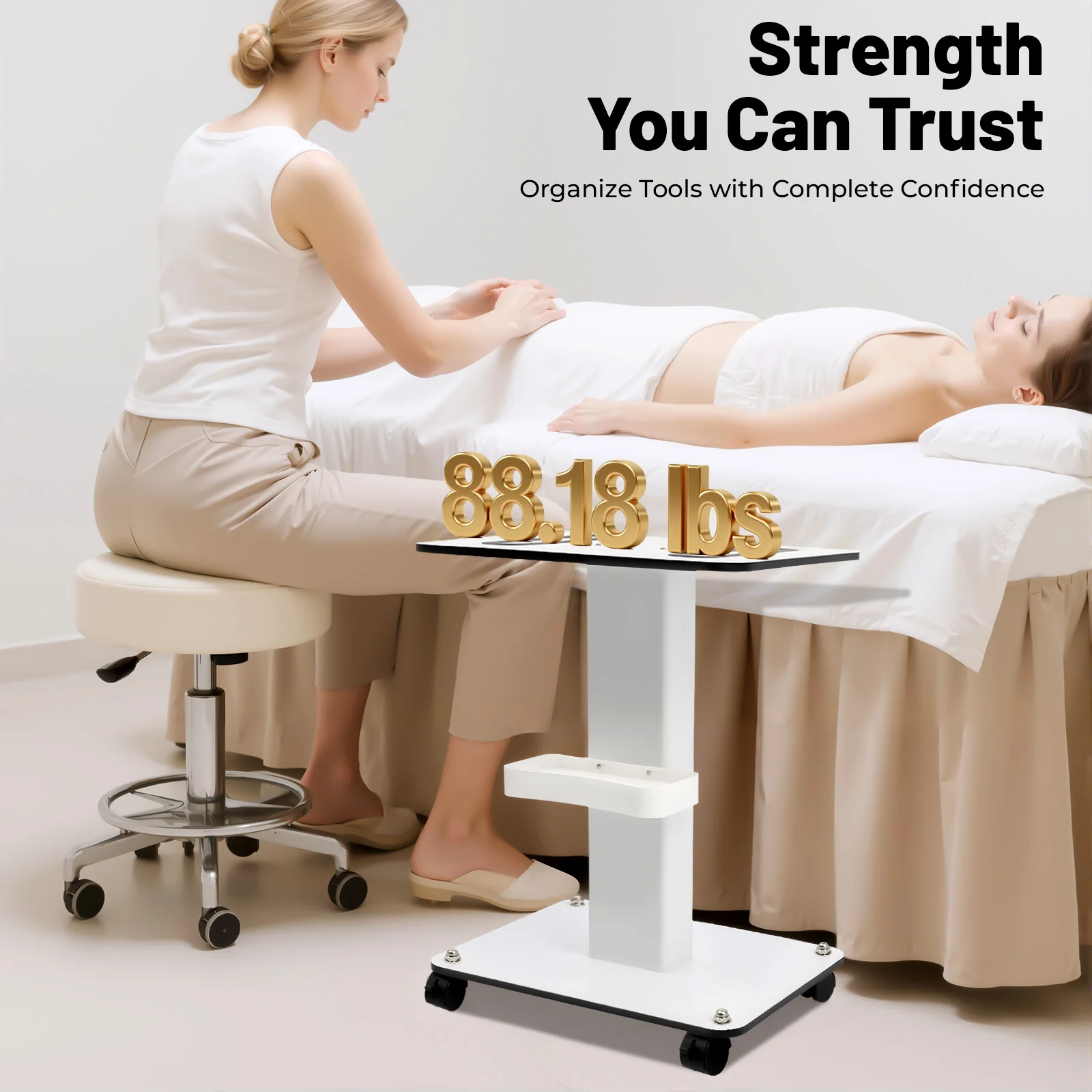 

Большая настольная тележка для салона красоты, тележка для хранения косметических инструментов, спектрометр, инструменты для ухода за кожей, парикмахерская, студия, мобильный телефон