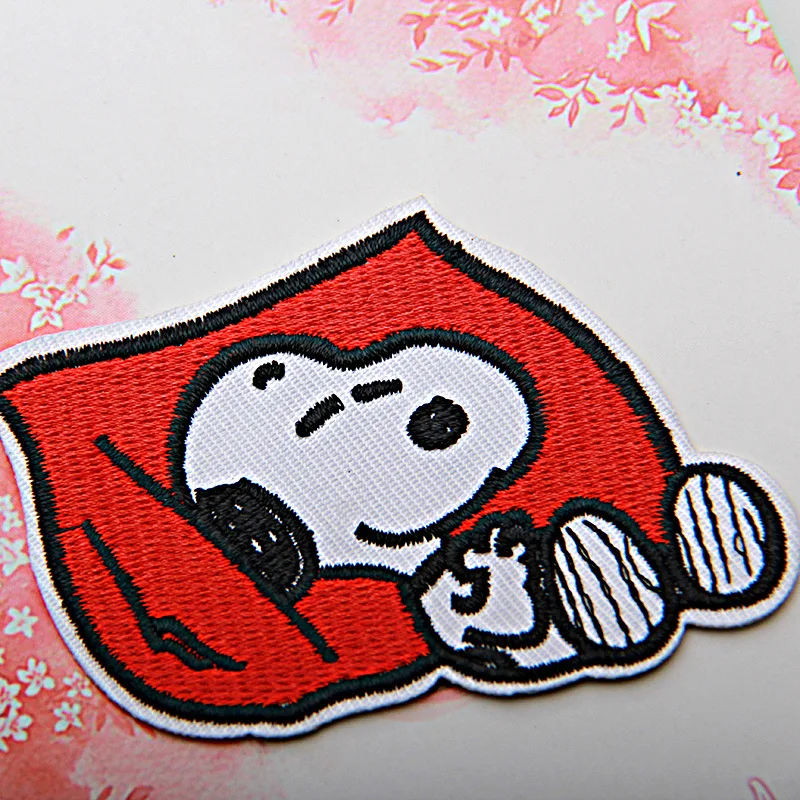 Snoopy Patch Cartoon Embroidered Iron on Patches for Clothing Fashion Backpack Jacket Jeans Sticker DIY Girl Sewing Decoration image 4