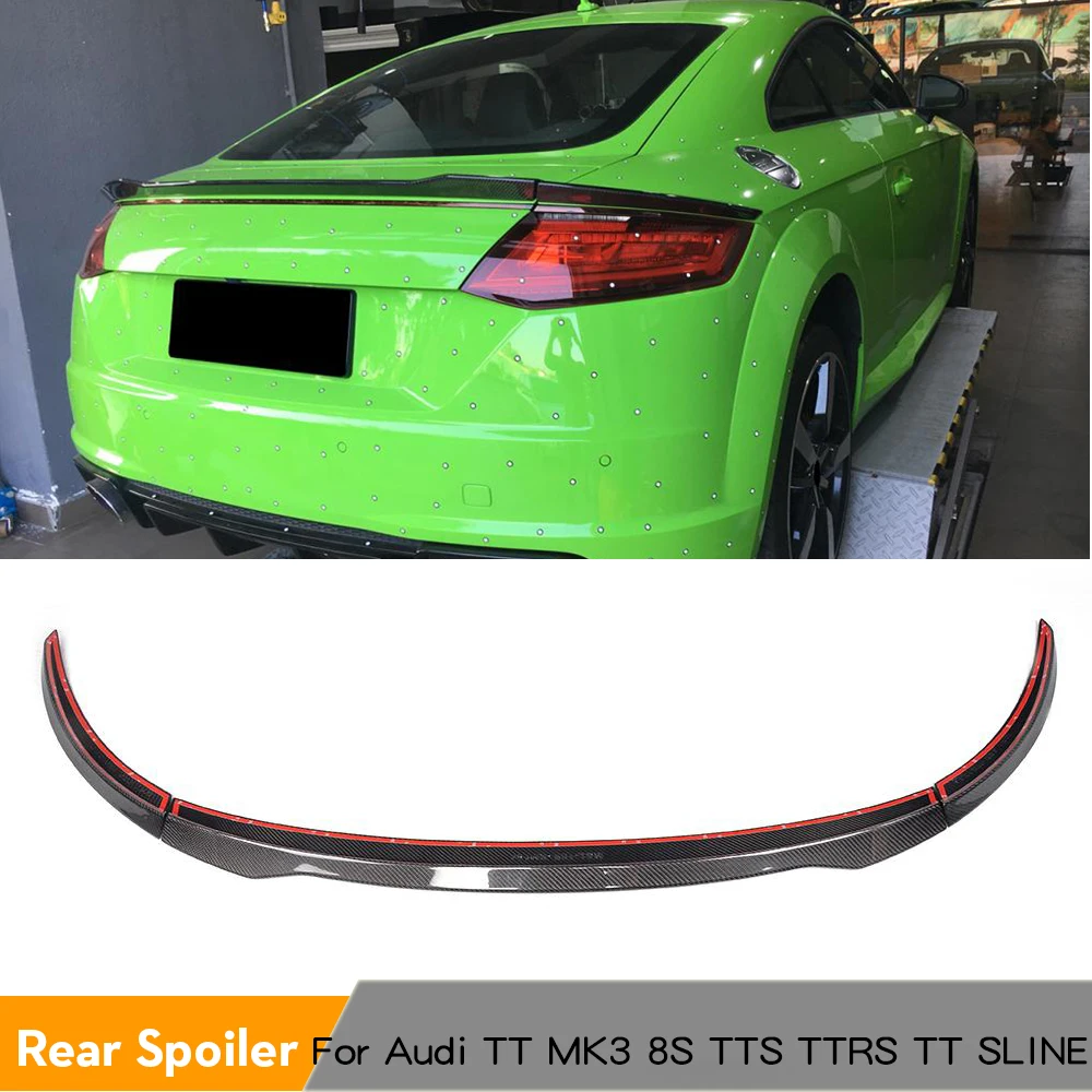 

Carbon Fiber Rear Trunk Spoiler Wing for Audi TT MK3 Type 8S TTS TTRS TT SLINE Coupe 2-Door 2015-2017 FRP Rear Spoiler Boot Lip